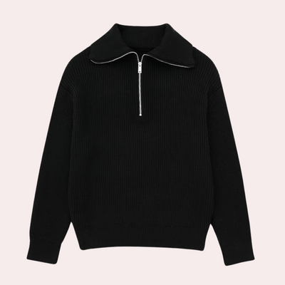 Schick - damenpullover mit modischem reißverschluss