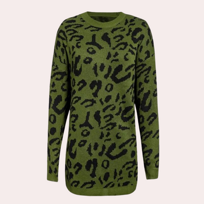 Joska - eleganter damenpullover mit trendigem leopardenmuster