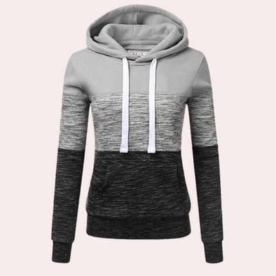 Siobhan - gemütlicher mehrfarbiger kapuzenpullover für damen