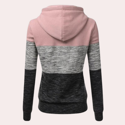 Siobhan - gemütlicher mehrfarbiger kapuzenpullover für damen
