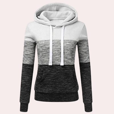 Siobhan - gemütlicher mehrfarbiger kapuzenpullover für damen