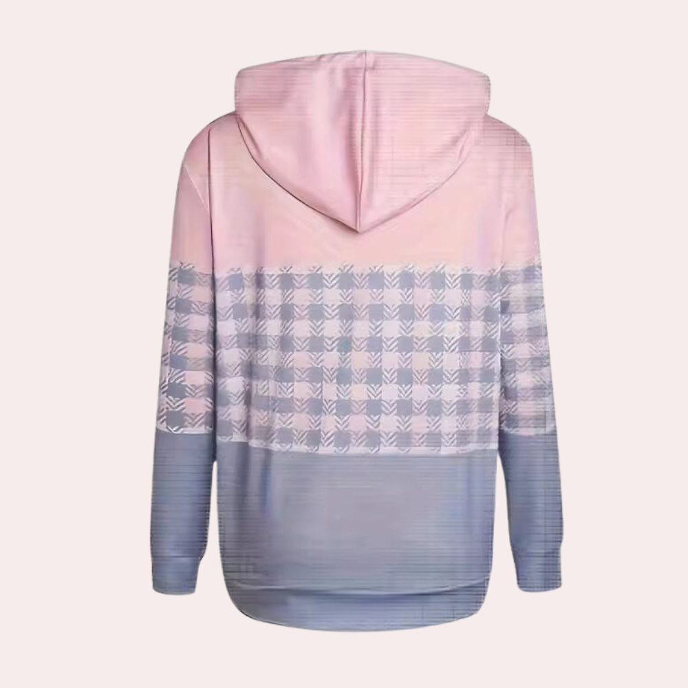 Emmanuelle - modisches und bequemes karo-sweatshirt für damen