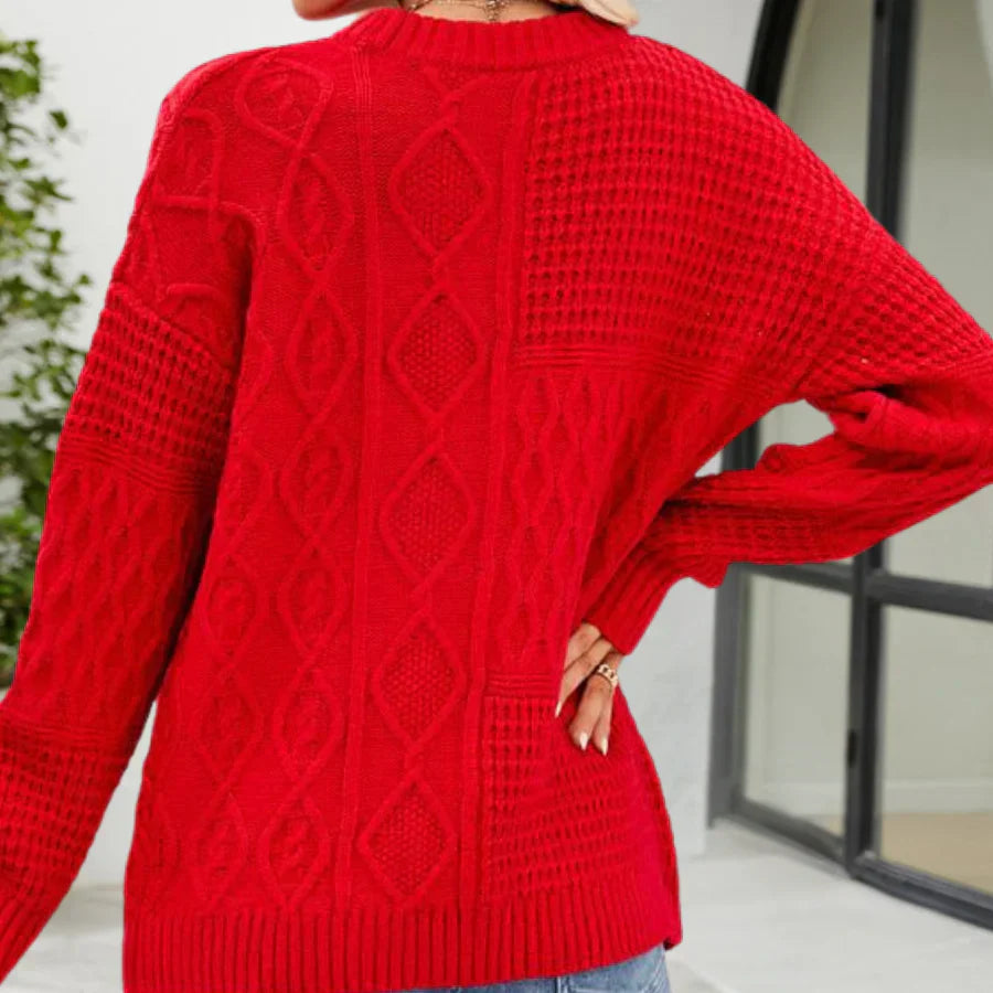 Melisande – damenpullover mit langen armeln für einen lässigen look