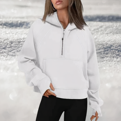 Rosa® | Kapuzenpullover mit halbem Reißverschluss