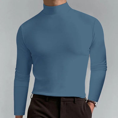 Slim-fit-rollkragenpullover für herren mit langen Ärmeln