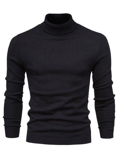 Eleganter rollkragenpullover aus merinowolle für herren