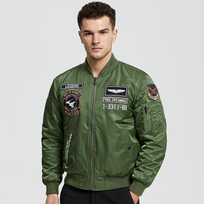 Lässige Piloten-Bomberjacke für Herren