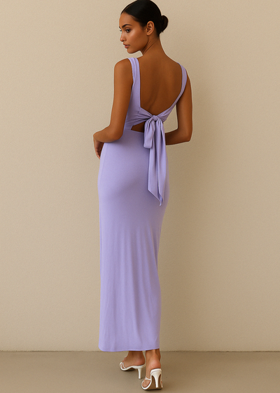 Eline - Hübsches Kleid mit Schleife und Schlitz