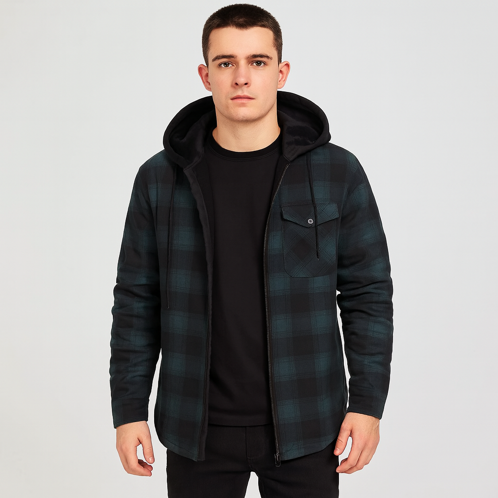 Johan | Gefüttertes Winter-Kapuzenhemd für Herren