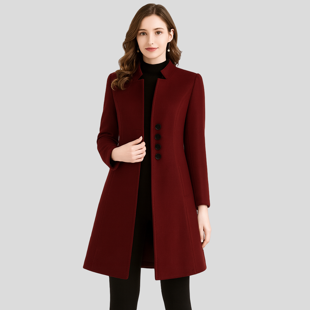 Isla | Eleganter Mantel mit Knopfleiste