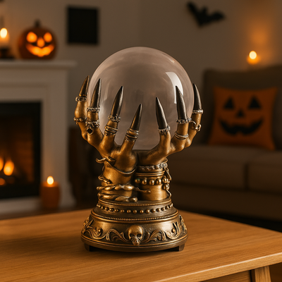 NightSphere | Halloween-Kristallkugellampe mit gotischem Hand-Design