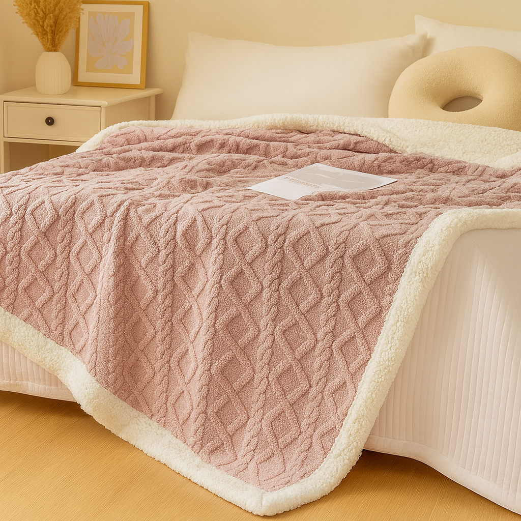 Verdickte doppelseitige Fleece-Bettdecke