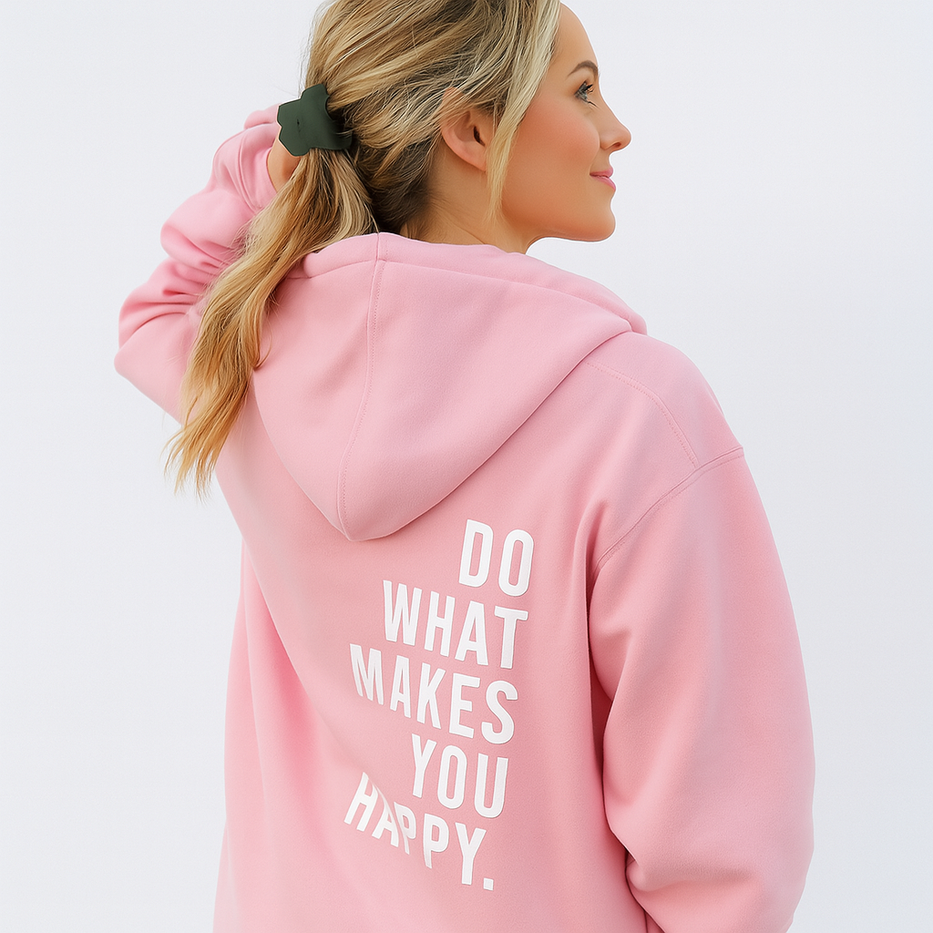 Hoodie mit Rückendruck – Baumwollmischung – Stylisch & Bequem