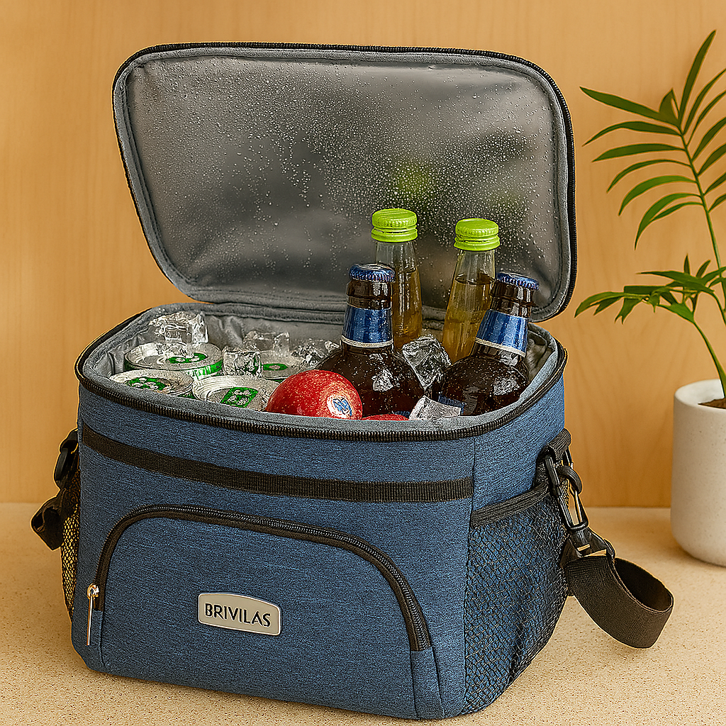 Isolierte Picknick-Kühltasche – Thermotasche für Outdoor, Strand & Camping