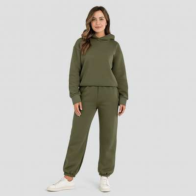 Ultimatives Komfort-Set aus Hoodie und Jogginghose – Gemütliche 2-teilige Loungewear für Frauen