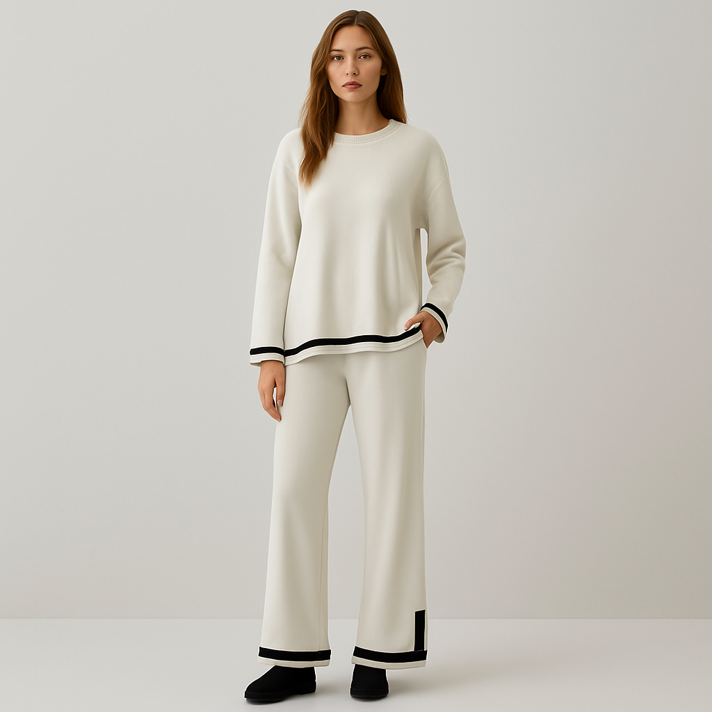 Elastisches Strick-Lounge-Set