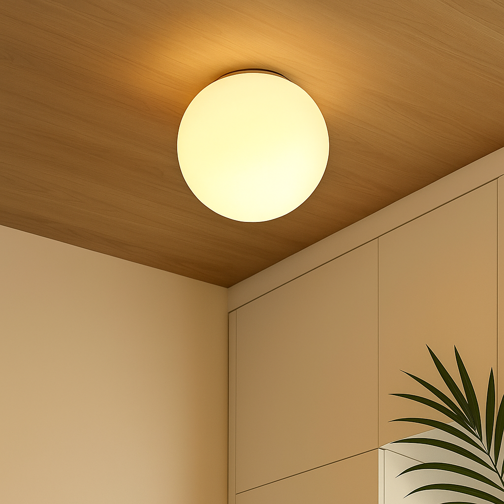 LumaGlow – Moderne Wandleuchte mit mattem Glas-Schirm und eleganter Basis