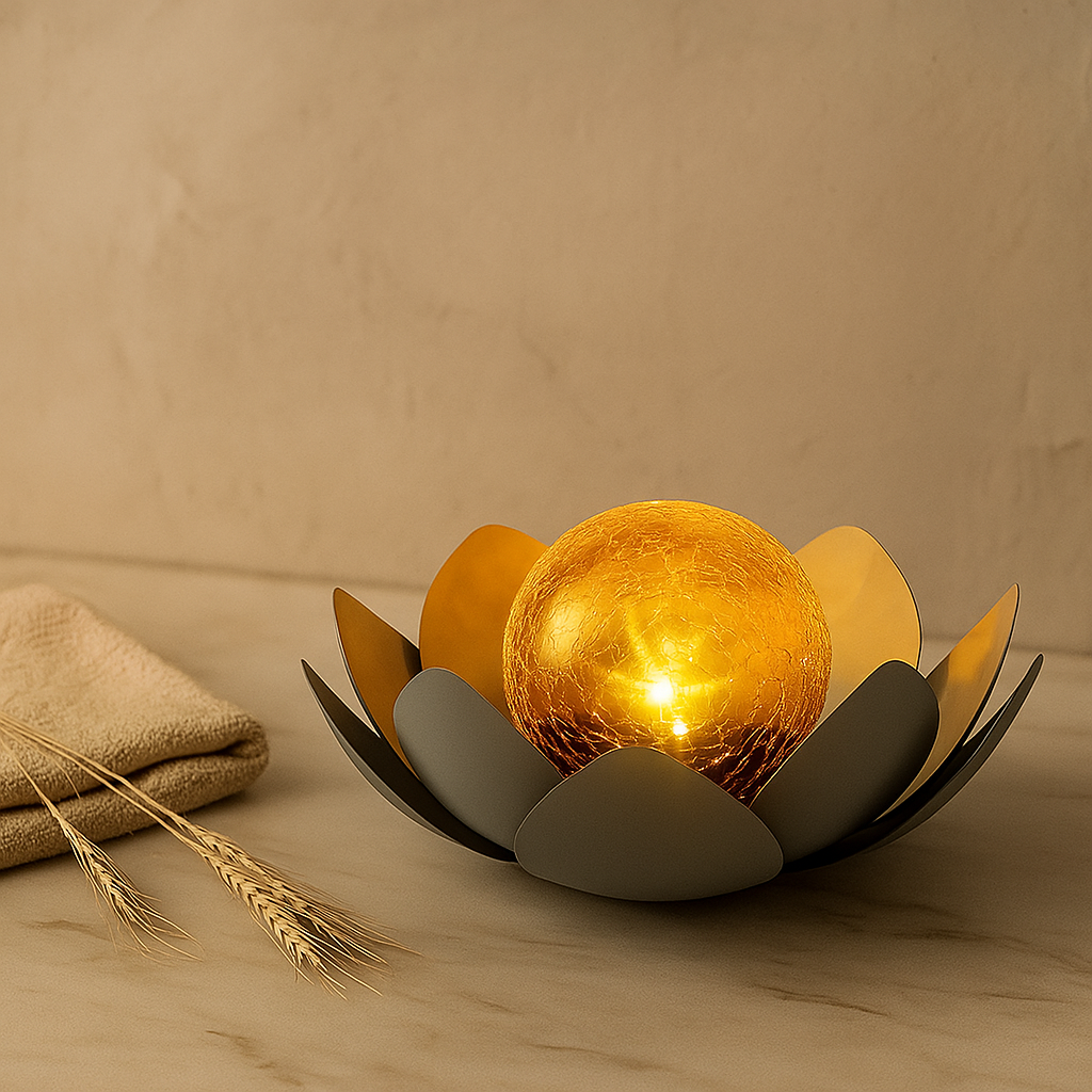 LumiPetal – Solarbetriebene Lotusblumen-Gartenlampe mit weicher Umgebungsbeleuchtung