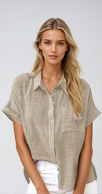 Claudia – Elegantes Leinenhemd Damen Lässig Und Luftig