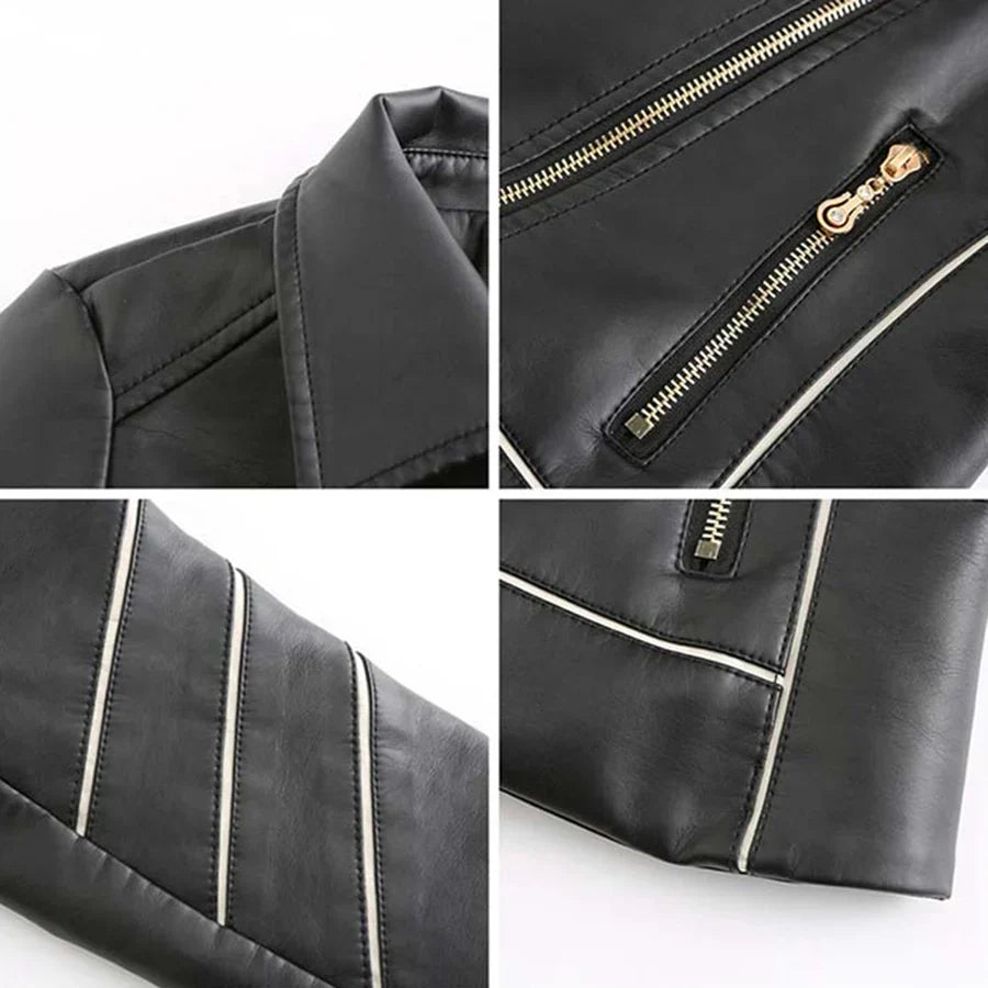 Hannie - elegante lederjacke für einen raffinierten look