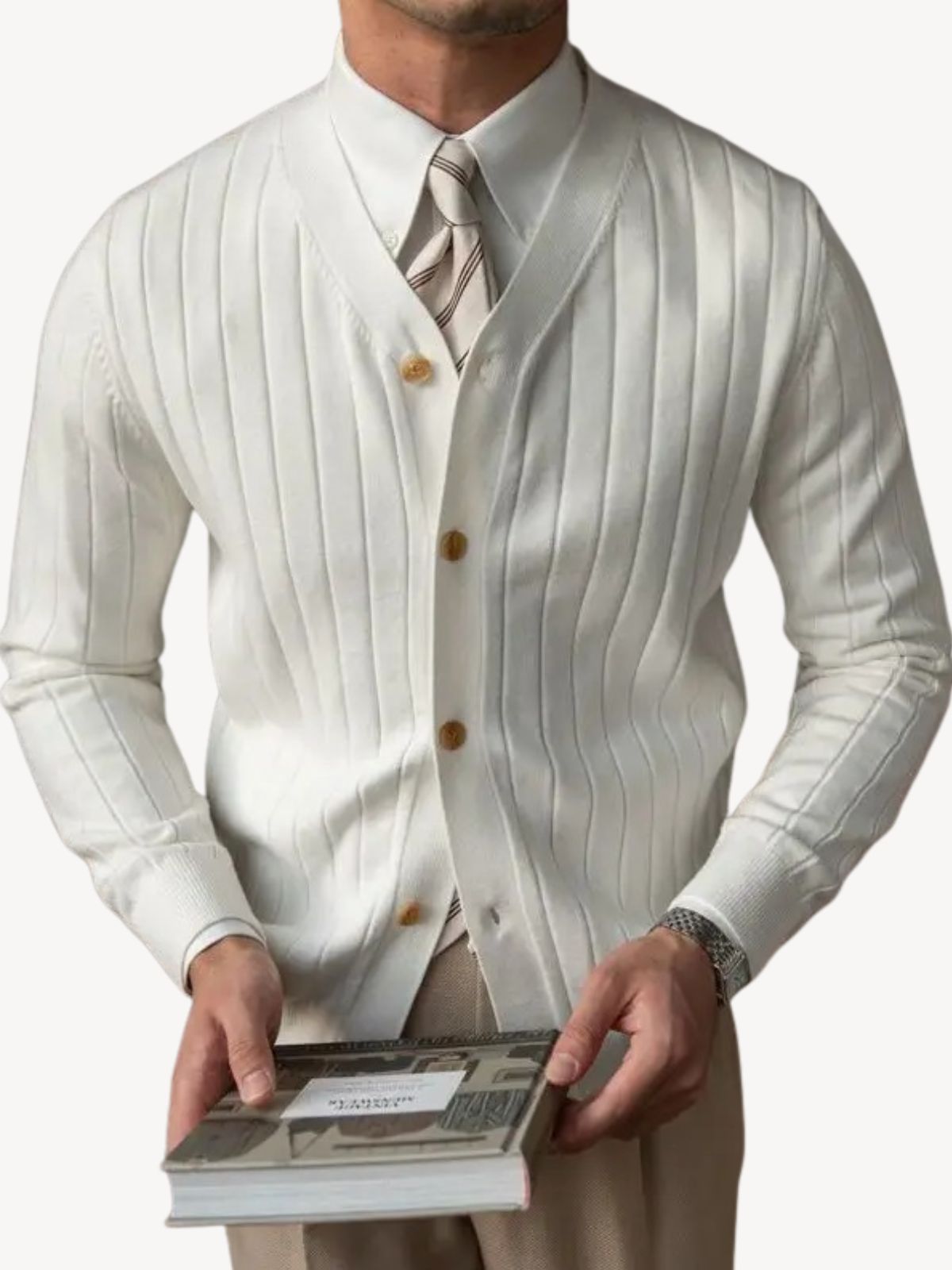 Andrew | Herren-Cardigan mit V-Ausschnitt