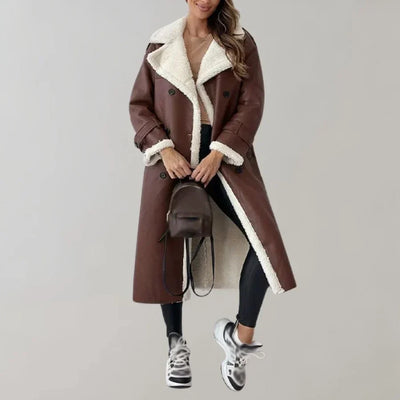 Stylischer langer wintermantel für damen von cornelis