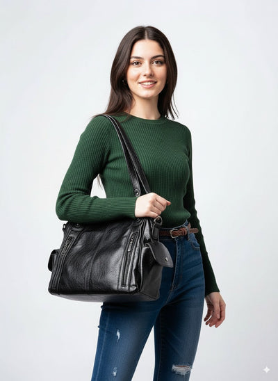 Dakota Schultertasche | Elegante & Praktische Tasche aus Veganem PU-Leder