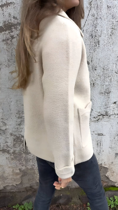 Valentina® | Wildlederjacke mit Reverskragen und Reißverschluss