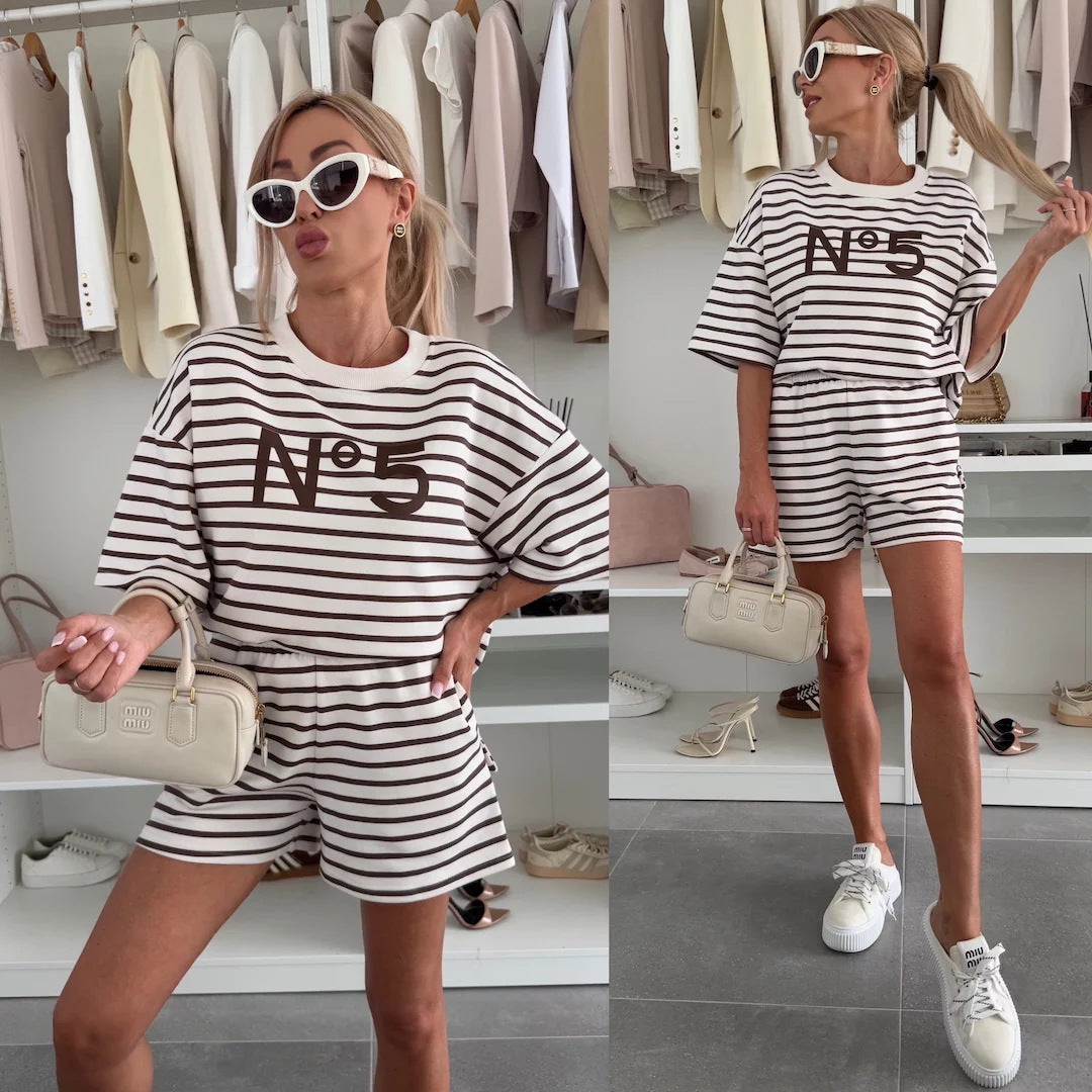 Damen Loungewear Anzug Baumwolle Weitschnitt