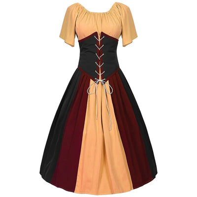 Damen Klassisches Dirndlkleid mit Puffärmeln | Midi