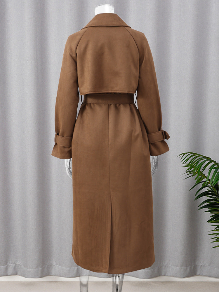 Beatriz® | Eleganter Wildledermantel mit Gürtel