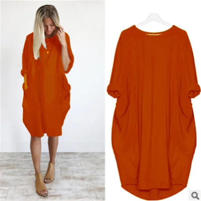 Elena | Oversize-Kleid mit Taschen