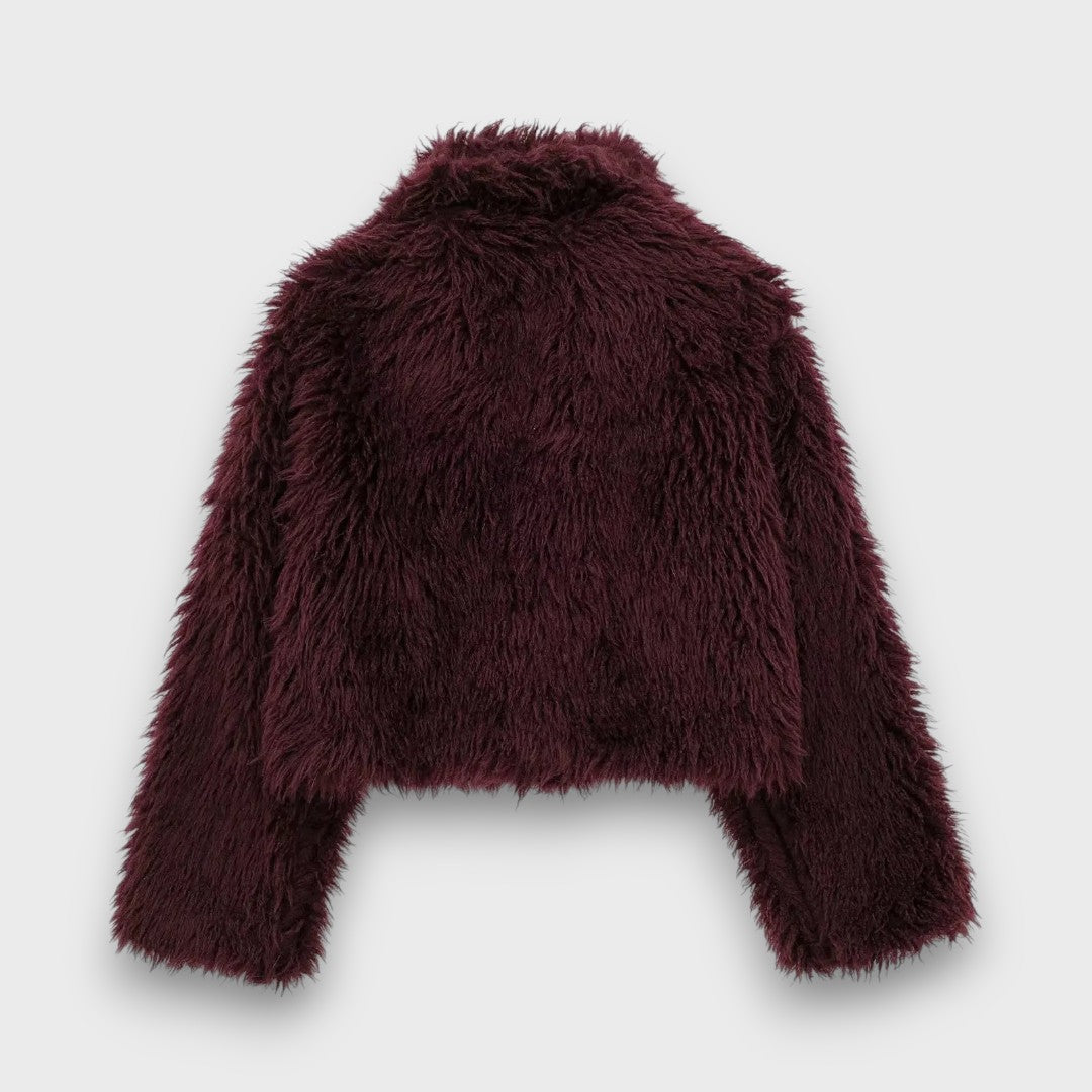 Mile – Luxus-Fake-Fur in tiefem Burgund