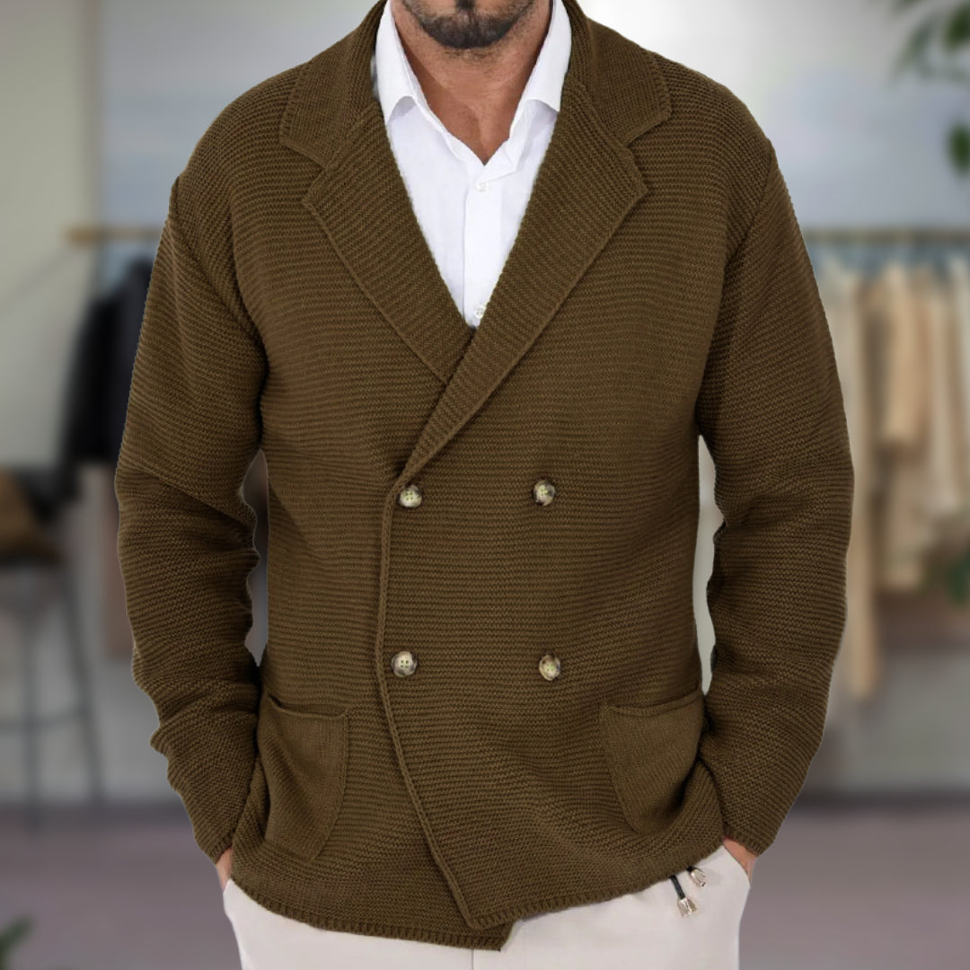 Elegante Strickjacke mit Blazer-Optik für besondere Anlässe