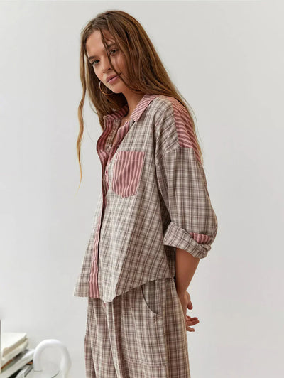 Eleganter Damen Pyjama Lang für Entspannte Nächte