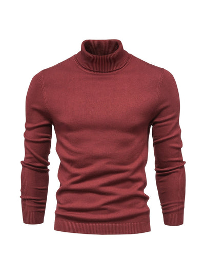 Eleganter rollkragenpullover aus merinowolle für herren