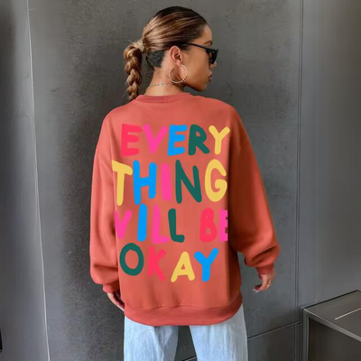 Frida® | Lässig bedrucktes Kapuzen-Sweatshirt