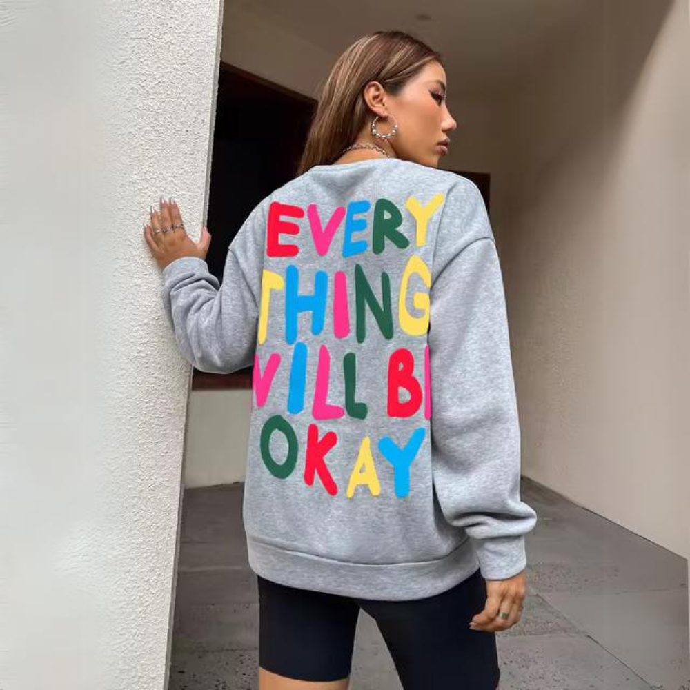Frida® | Lässig bedrucktes Kapuzen-Sweatshirt