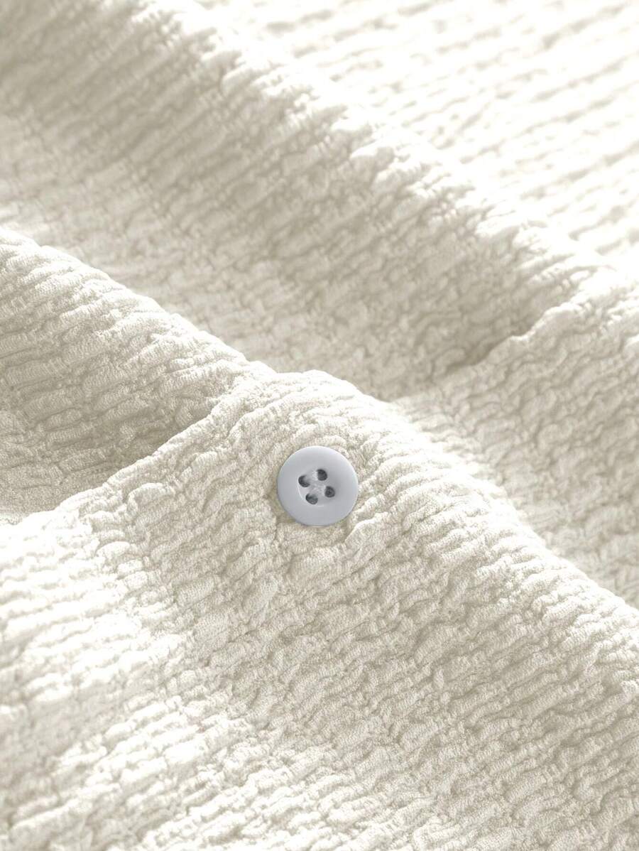 Gerrit – Herren Struktur Knopfhemd Lässig Und Modern