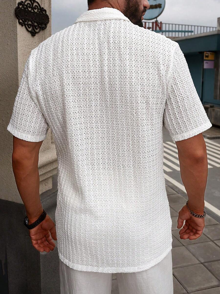 Gisbert – Mesh Kurzarmhemd Herren Lässig Sommer Urlaub