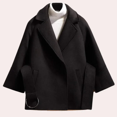Delaney - stylische jacke mit modischem gürtel für damen