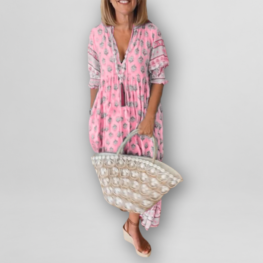 Lässiges Damen Sommerkleid mit Muster