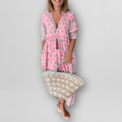 Lässiges Damen Sommerkleid mit Muster