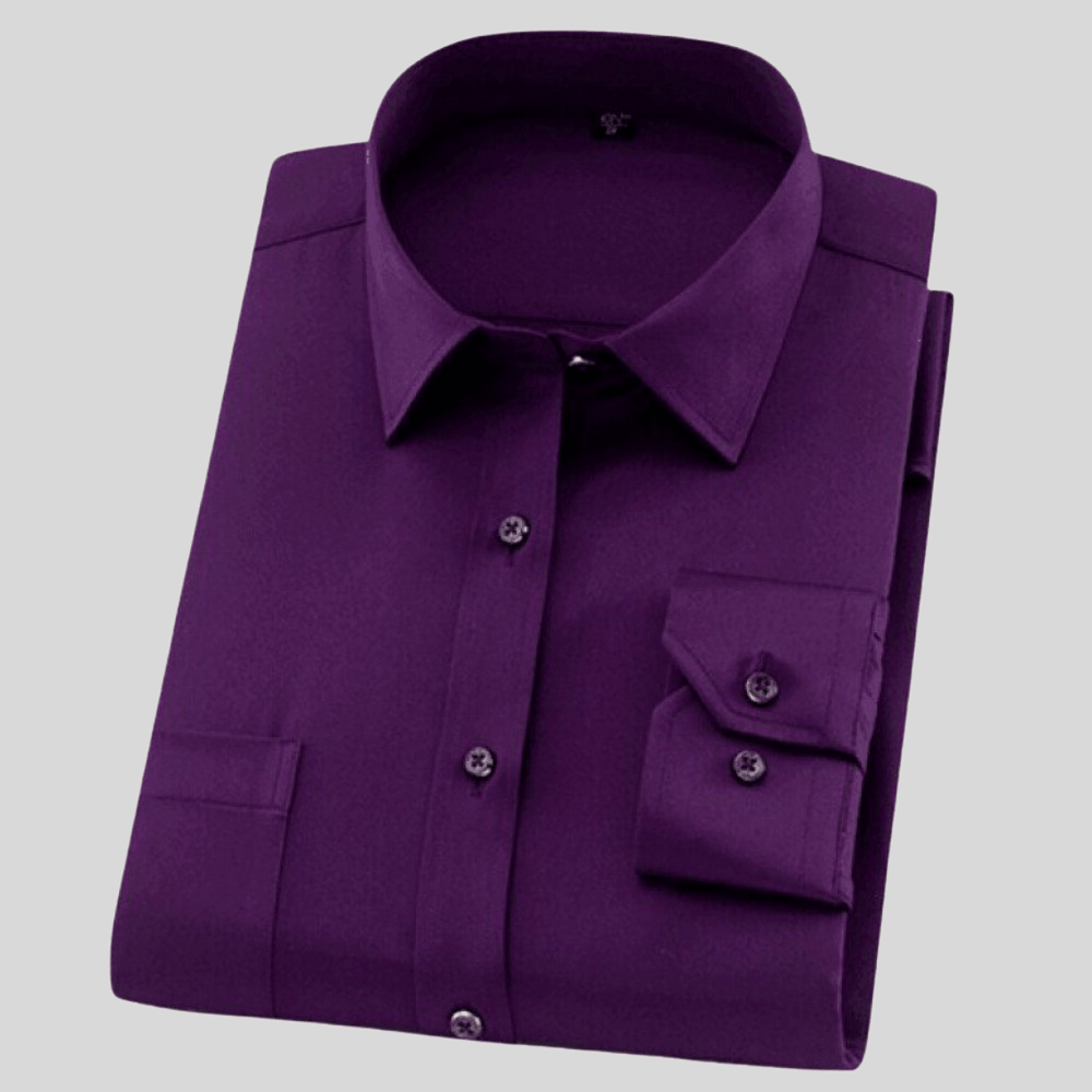 Herren Hemd Baumwolle Langarm Klassisch Komfortabel