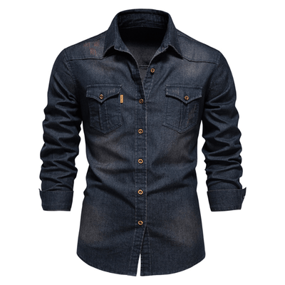Herren Hemd Langarm Baumwolle Casual Stil