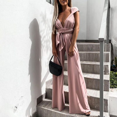 Stylischer Leinen Jumpsuit mit weitem Bein – Elegante Sommermode