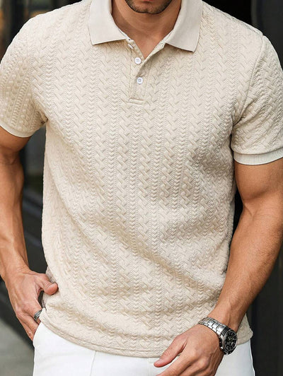 Horst – Herren Polo Shirt Mit Streifen Und Herzmuster