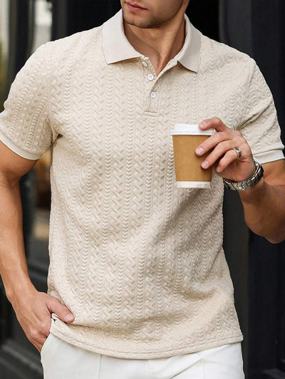 Horst – Herren Polo Shirt Mit Streifen Und Herzmuster