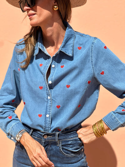 Anna | Schickes Hemd mit Herzmuster