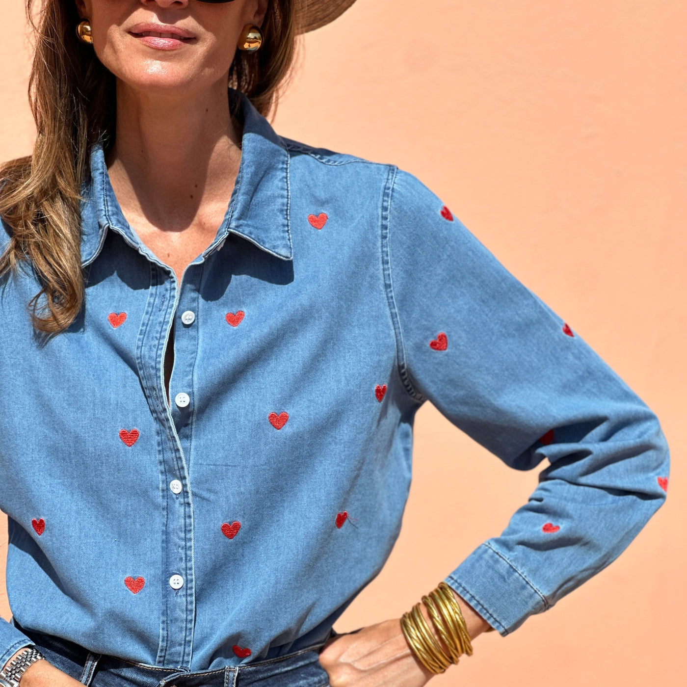 Anna | Schickes Hemd mit Herzmuster